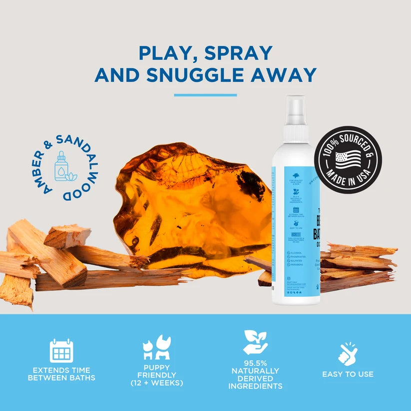 The Only Between Bath Spray Dogs Need -Amber & Sandalwood - 3oz